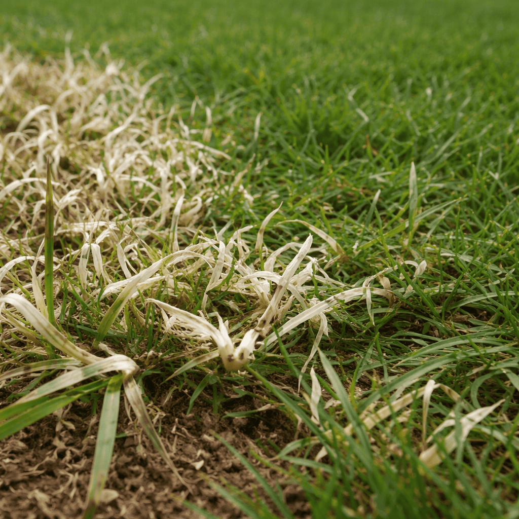 ChatGPT Image Feb 28, 2026, 11_36_34 AM White crabgrass turning pale among healthy green lawn after selective weed treatment in Omaha
